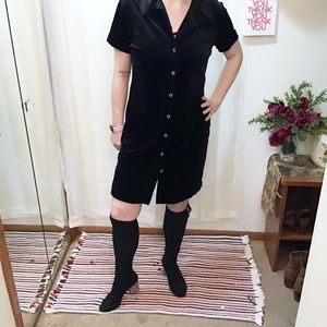 VINTAGE 90’s VELVET BUTTON DOWN DRESS
